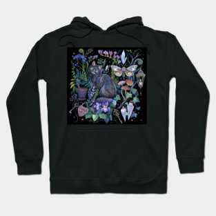 Black Cat Potion Garden Hoodie